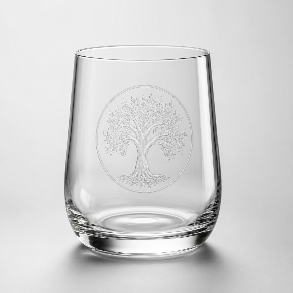 Glas mit Gravur